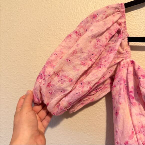 Bardot Revolve Pink Floral Kiah Corset Mini Dress Womens M Coquette Romantic - Picture 4 of 16